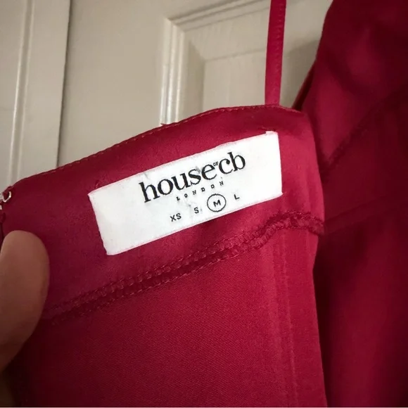 House of CB Anja Satin Corset Midi Dress Size Medium - Picture 6 of 10